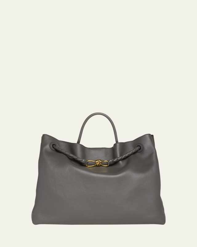 Large Andiamo Leather Top-Handle Bag